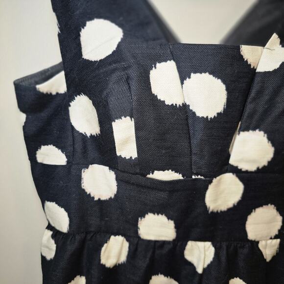 LOFT Petites size 10P Black White Polka Dot Fit & Flare Sleeveless Dress - Picture 12 of 16